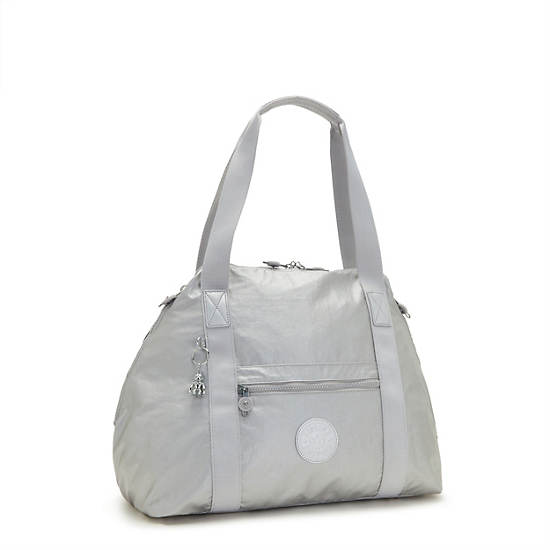 Sacs Fourre Tout Kipling Art Medium Metallic Argent | FR 1759UZ